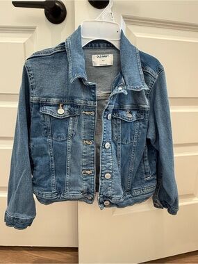 Old Navy Girls size 7/8 Medium Blue Denim Button-Up Jacket